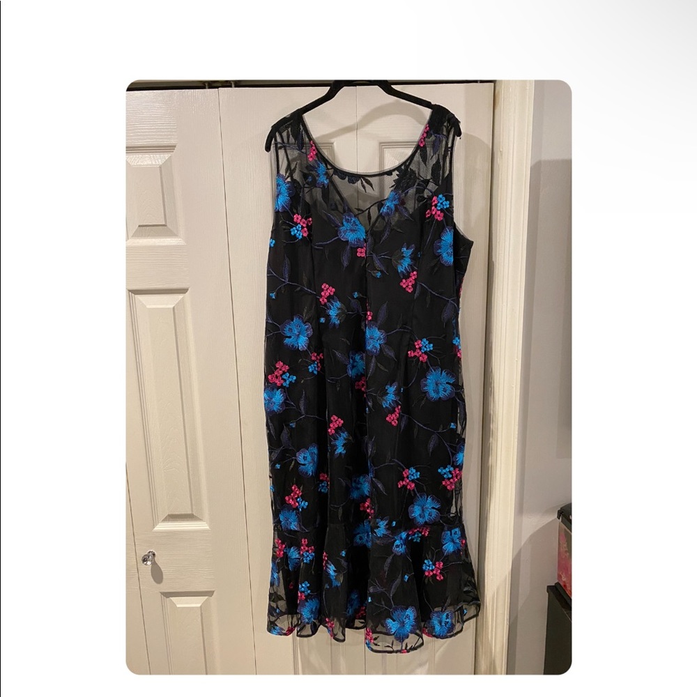 Calvin Klein fitted flare dress